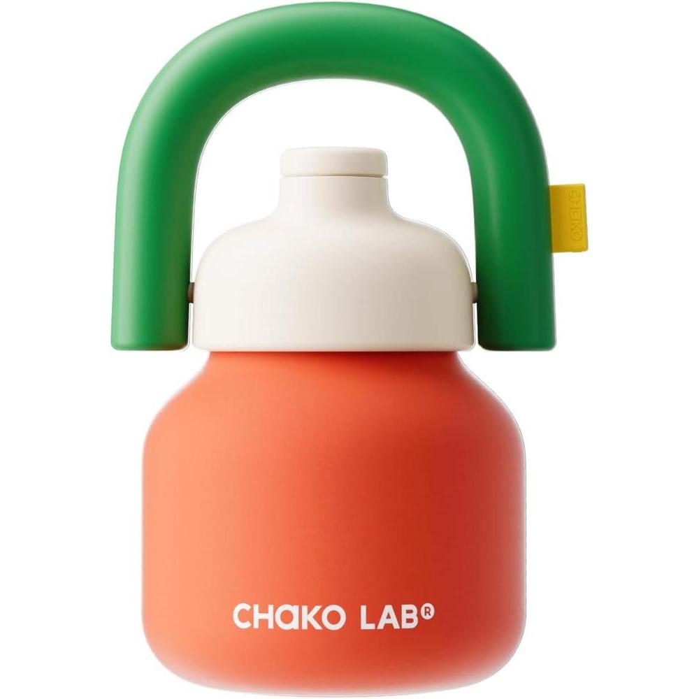 CHAKO LAB Botella aislada acero inoxidable, libre de BPA (Green&Red)