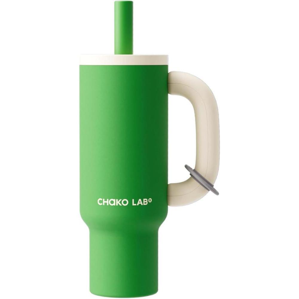 CHaKOLAB BaWangCup termo cerámico, anti fugas, verde y blanco