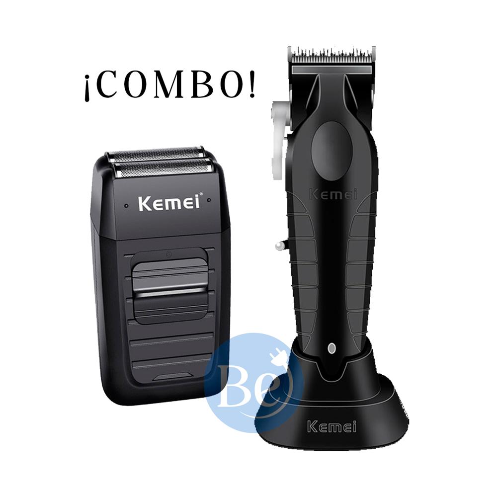 Combo Kemei Cortadora KM-2296 y Afeitadora Shaver KM-1102