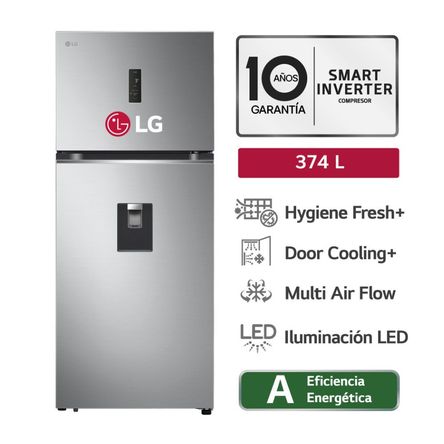 Refrigeradora LG GT37SGP Top Freezer Door Cooling 374L Plateado Refrigeradora LG GT37SGP Top Freezer Door Cooling 374L Plateado