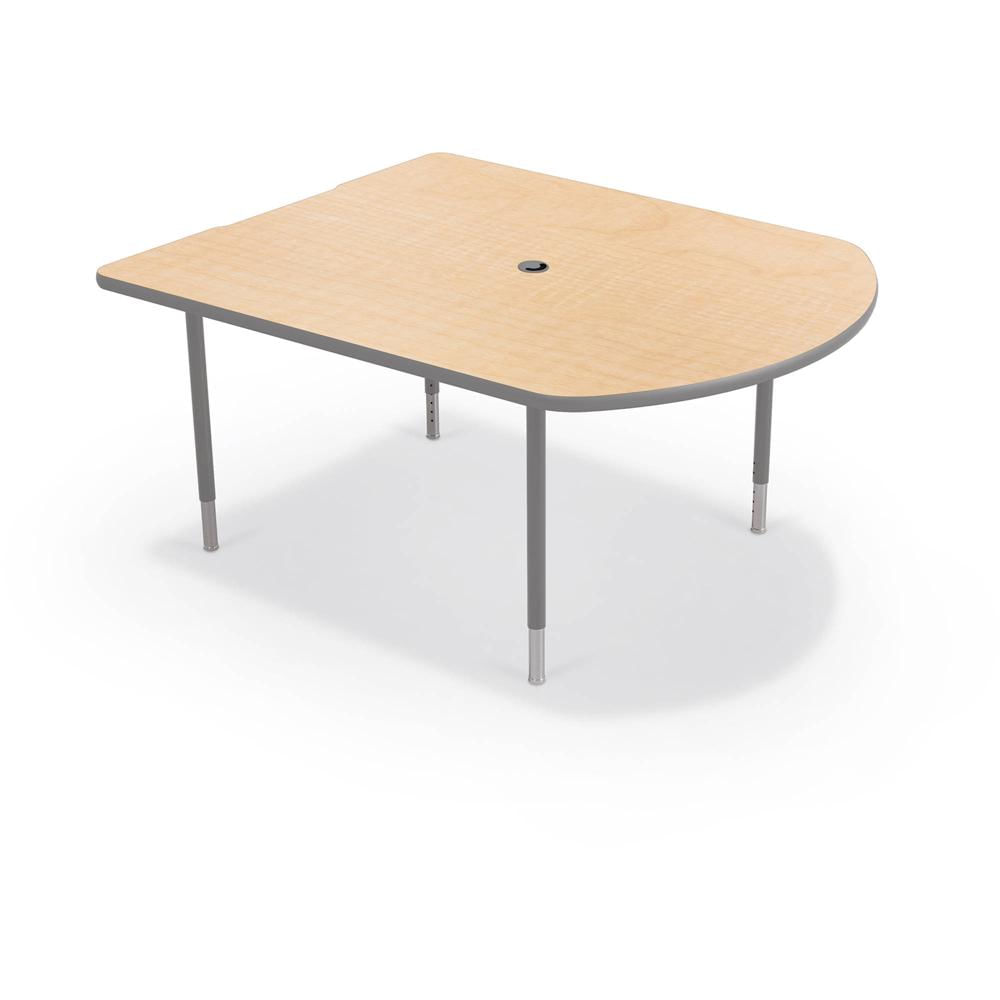 Mesa de Multimedia y Colaboración Balt MediaSpace (Pequeña, Laminado de Arce Fusion, Bisel Platino,