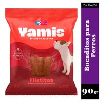 Filetitos Yamis para Perros Adultos Tocino Ahumado 90gr