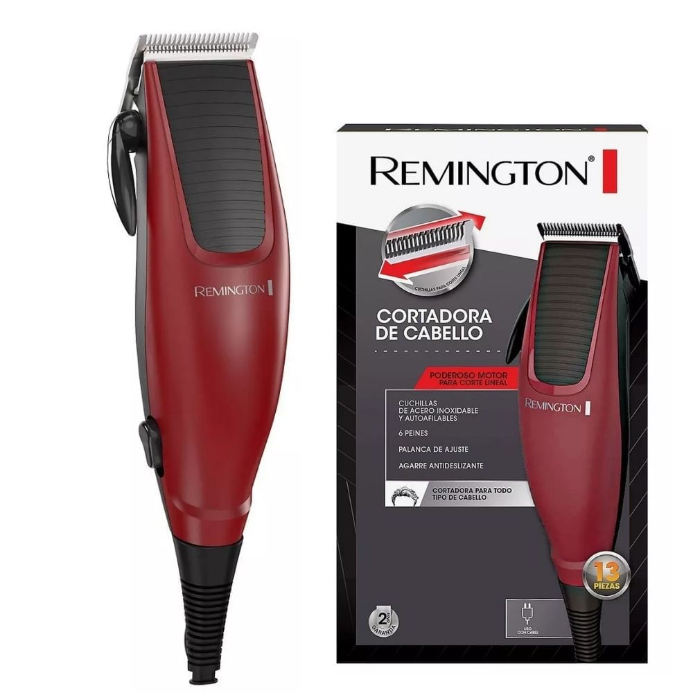 Cortadora de Cabello Remington HC1095 de 13 Pzas Rojo