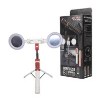 Palo Selfie Bluetooth JC-16H Doble Luz Led 110cm- Blanco