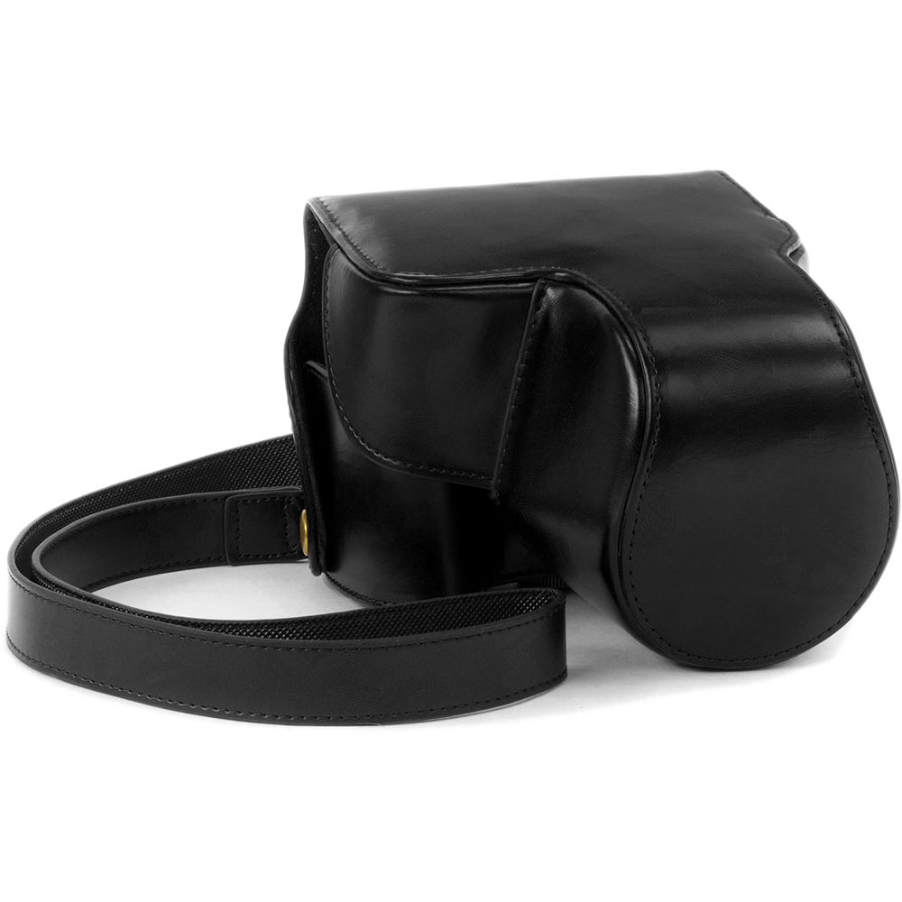 Funda de Cuero MegaGear Ever Ready para Cámara Nikon COOLPIX B700 (Negra) - Ajuste Perfecto, Doble P