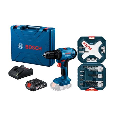 Taladro Percutor Bosch GSB 183-LI 18V + 1 Bateria + Set x-Line 34 Piezas Taladro Percutor Bosch GSB 183-LI 18V + 1 Bateria + Set x-Line 34 Piezas