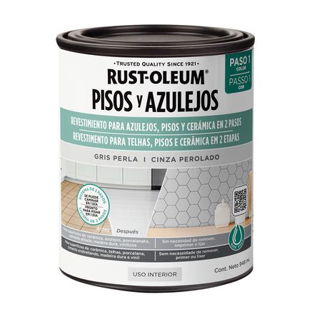 Pintura pisos y azulejos base Gris Perla 946ml Rust Oleum Pintura pisos y azulejos base Gris Perla 946ml Rust Oleum
