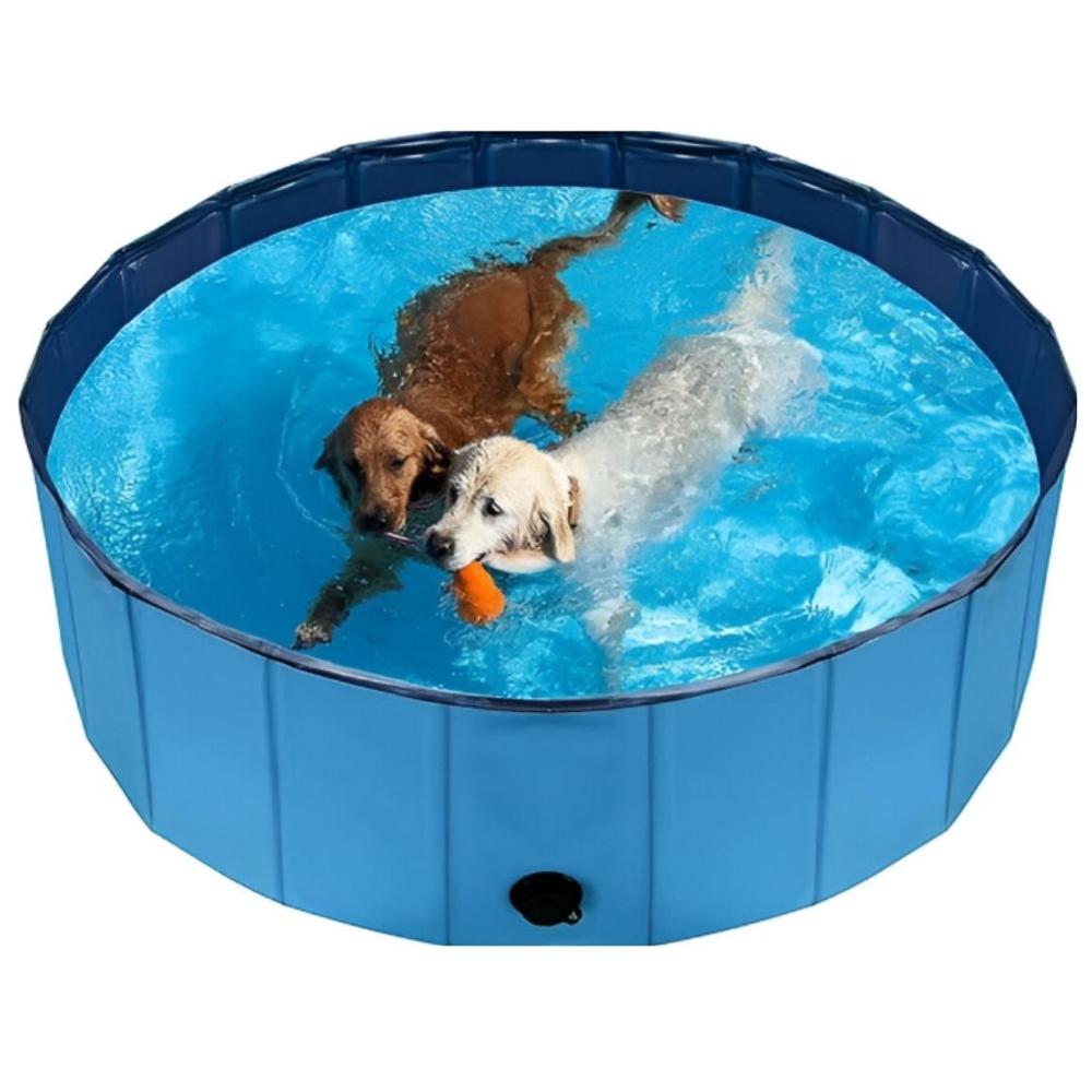 Piscina Portatil Para Mascotas XXL Azul y Celeste Para Este Verano