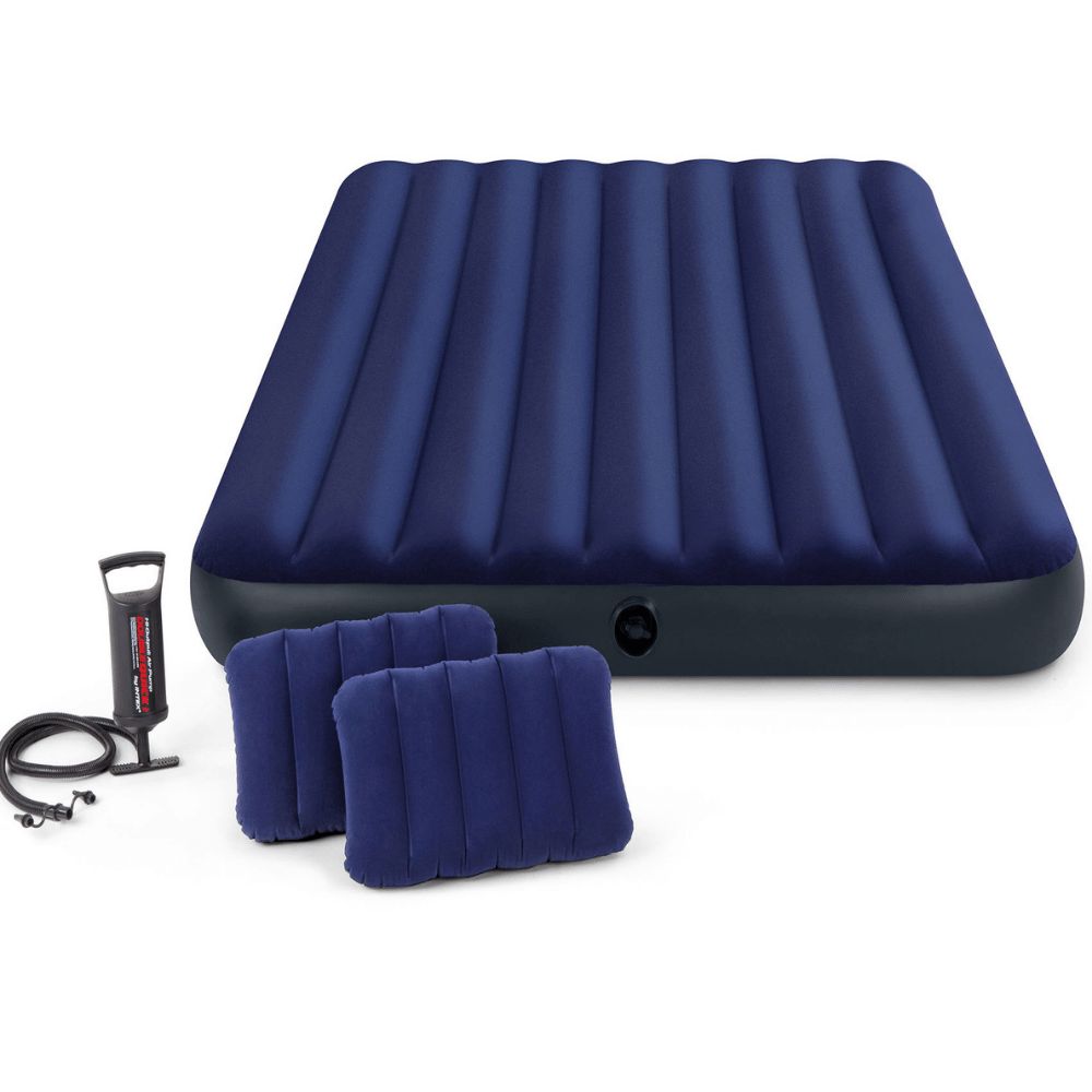 Colchón Inflable Camping Queen Intex con Almohada e Inflador