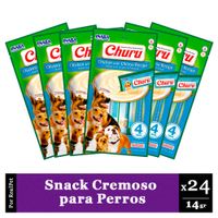 Snack Cremoso Perro Churu Pollo y Queso 6 sobres x 4 tubos