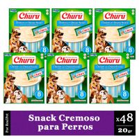 Snack Cremoso Perro Churu Pollo y Queso 6 sobres x 8 tubos