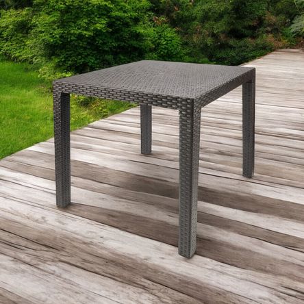 Mesa de Terraza Tavarua Cuadrada Ratan 75x75cm Reyplast