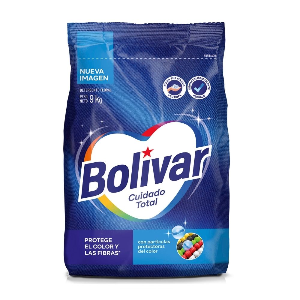 Detergente en Polvo Bolivar Cuidado Total 9kg Detergente en Polvo Bolivar Cuidado Total 9kg