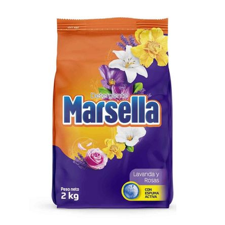 Detergente en Polvo Marsella Lavanda Y Rosas 2kg Detergente en Polvo Marsella Lavanda Y Rosas 2kg