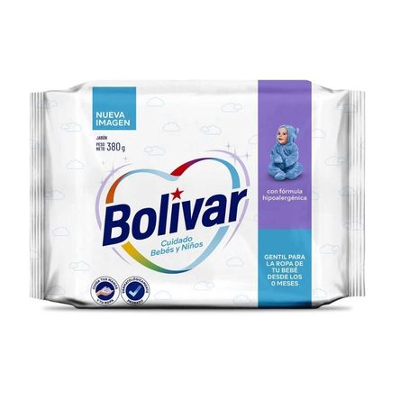 Jabón de Ropa Bolivar Bebé 190gr x 2 unidades Jabón de Ropa Bolivar Bebé 190gr x 2 unidades