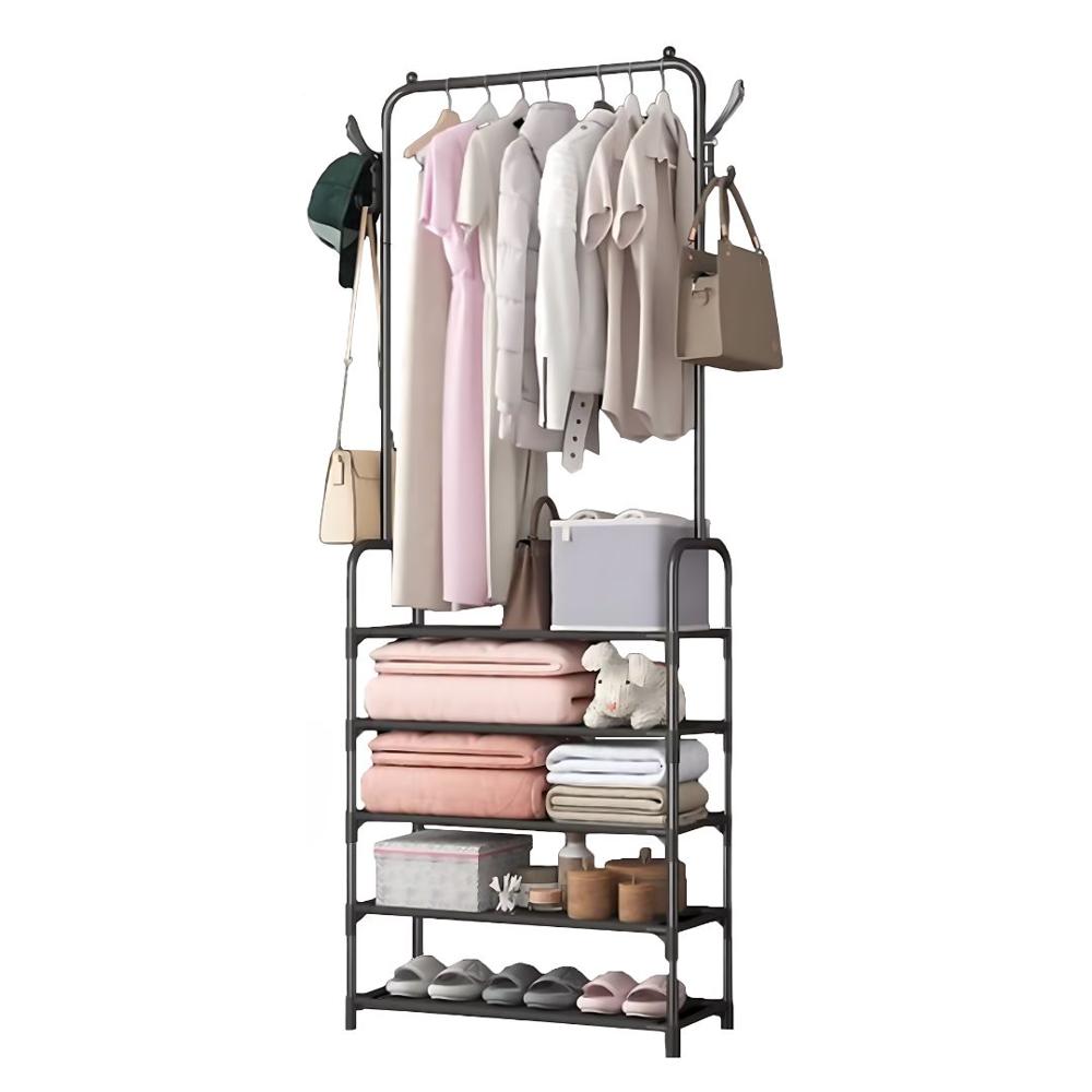 Colgador de Ropa Zapatera Elegante 5 Niveles 170x60x29.5cm
