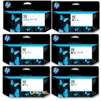 Kit Tinta HP 72 Mate Negro Cyan Magenta Amarillo Photo Black Gris Original