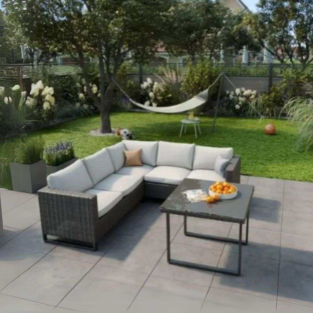 COMBO Set de Terraza Seccional Noa Naterial + Mesa de terraza Noa 80x80x66cm Naterial