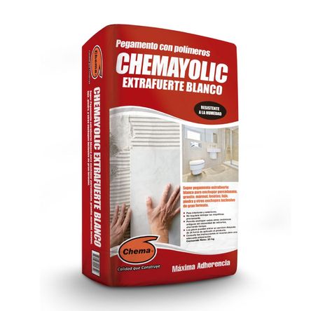 Pegamento Chema Chemayolic Extrafuerte Blanco 25kg Pegamento Chema Chemayolic Extrafuerte Blanco 25kg