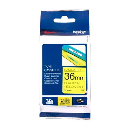 CINTA BROTHER TZE-661 NEGRO SOBRE AMARILLO P/N: TZE661