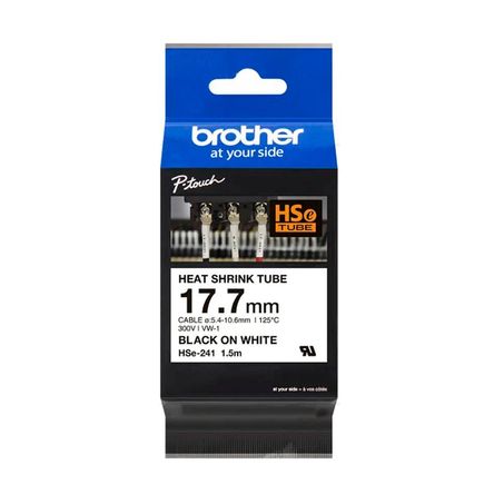 CINTA BROTHER HSE-241 TERMOCONTRAIBLE17.7MM PT- E300/PT- E550W/PT- P900W P/N: HSE241
