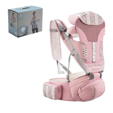 Canguro Ergonómico Premiun con Tres Modo de Uso Color Rosado
