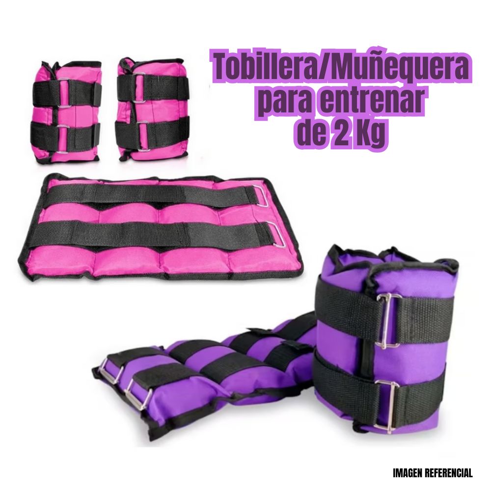 Pesas Muñequeras Tobilleras Peso de 2 kg Pack 2 und.