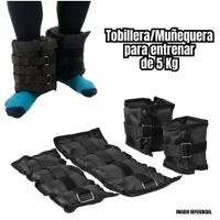 Pesas Muñequeras Tobilleras Peso de 5 Kg Pack 2 und