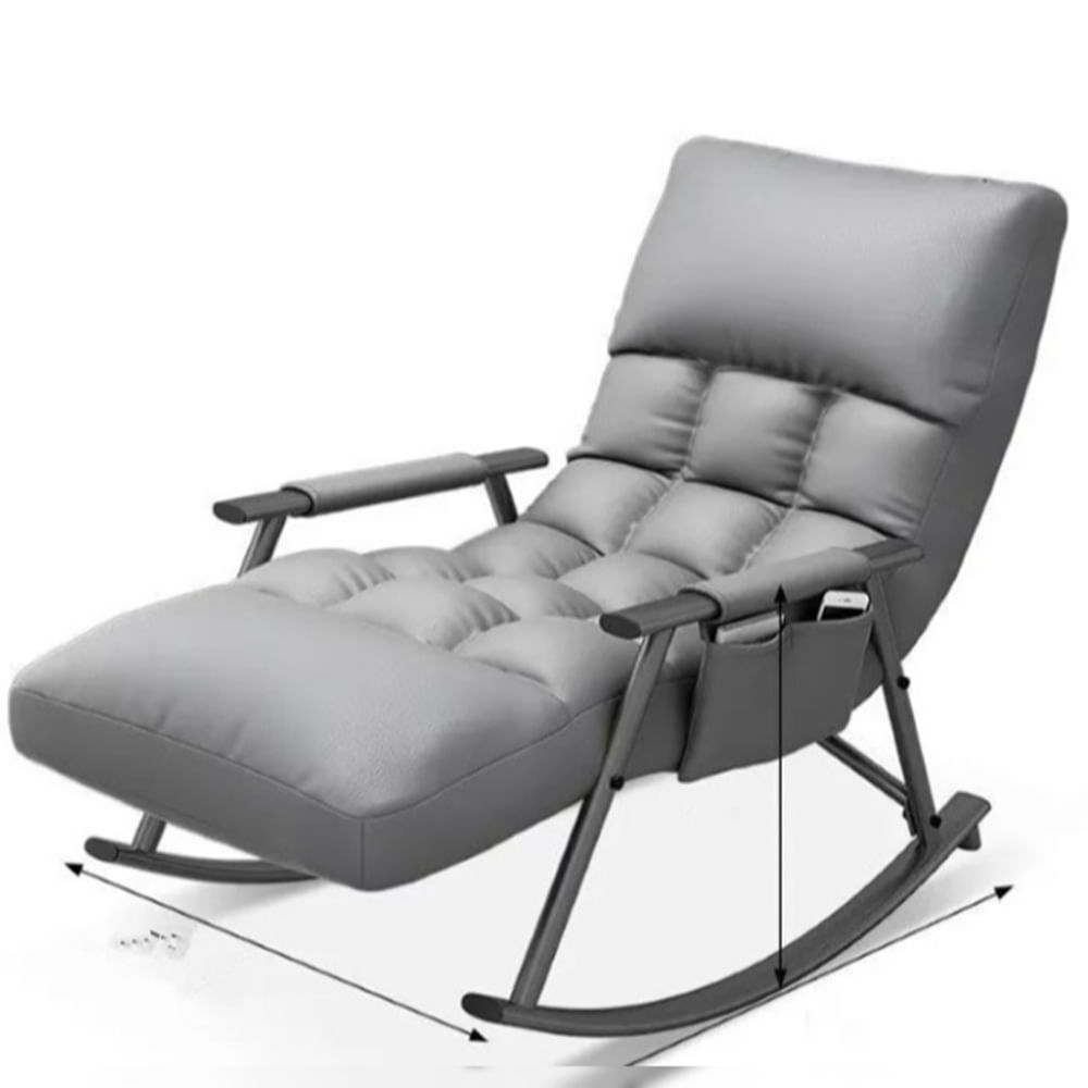Silla Mecedora Reclinable Marrón