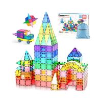 Juego de Bloques de Construcción Magnéticos de 100 piezas y bolsa para guardar
