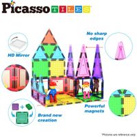 Kit de Bloques Magnéticos Picasso Tiles de 63 piezas con 2 figuras de personajes