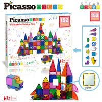 Set de Bloques de Construcción Magnéticos Picasso Tiles de 152 piezas traslúcidas