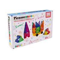 Set de Bloques Magnéticos Picasso Tiles de 26 piezas (incluye kit para armar un vehículo)