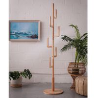 PERCHERO VINTAGE DE MADERA PINO LUCAS DE 180 CM ALTO TU MESITA