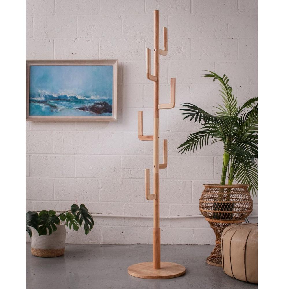 PERCHERO VINTAGE DE MADERA PINO LUCAS DE 180 CM ALTO TU MESITA