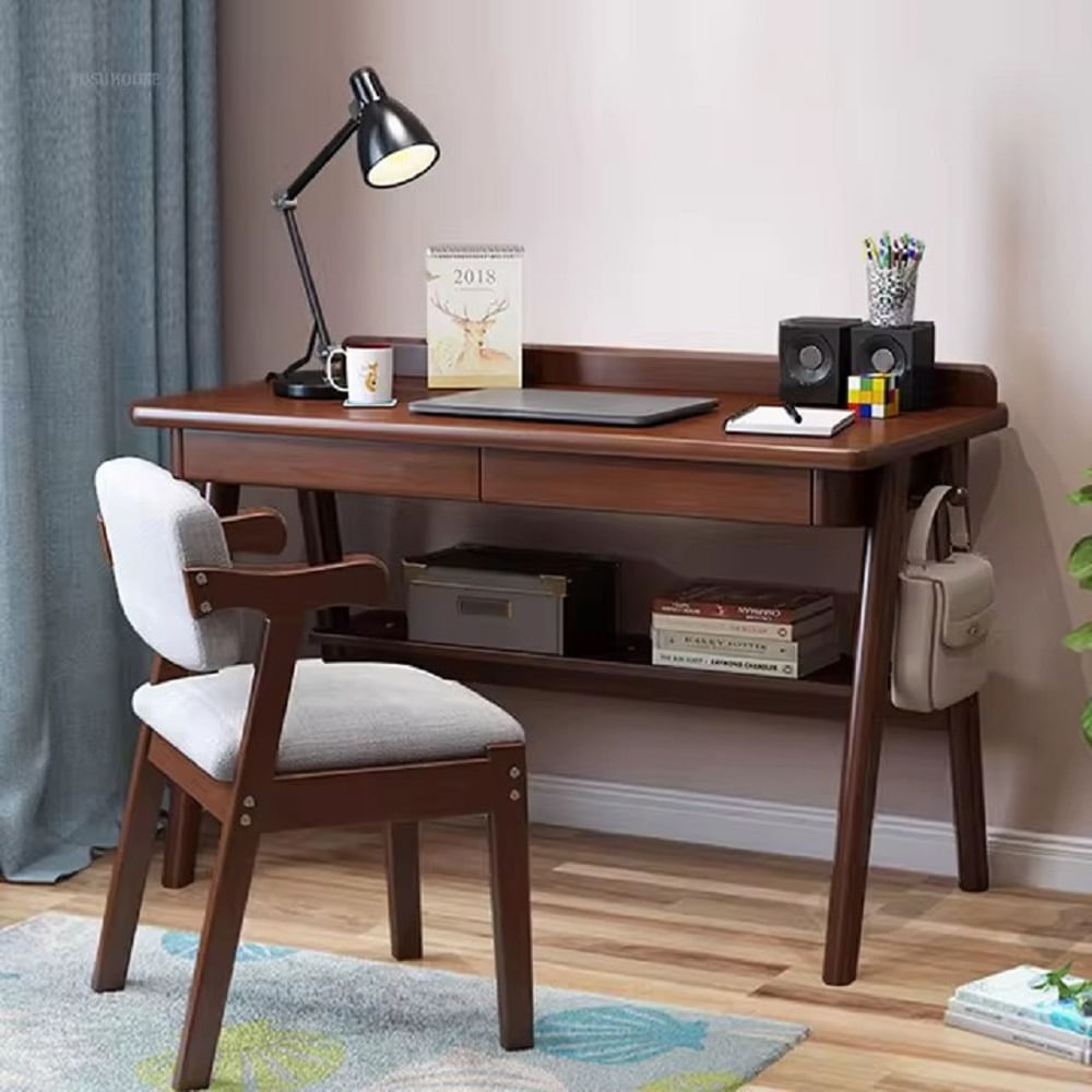 DM ESCRITORIO WORD DE 120 CM + SILLÓN - NOGAL