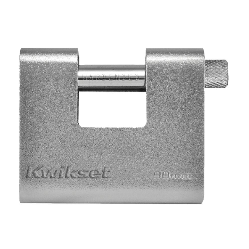 Candado Blindado 90mm Kwikset de Bronce/Acero Plata