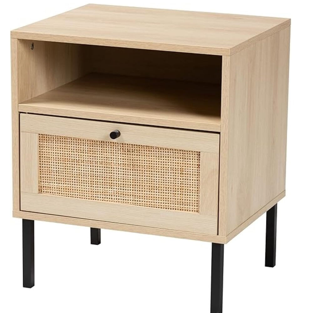 VELADOR MODERNO CON RATAN ROGELIO 1 PUERTA TU MESITA