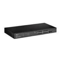 SWITCH TP-LINK GIGABIT 18 PUERTOS CON POE+ DE 16 PUERTOS, IPV6 NEGRO RACK P/N: TL-SG2218P