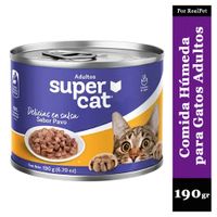 Comida Húmeda Salsa para Gatos Supercat Sabor Pavo 190 gr