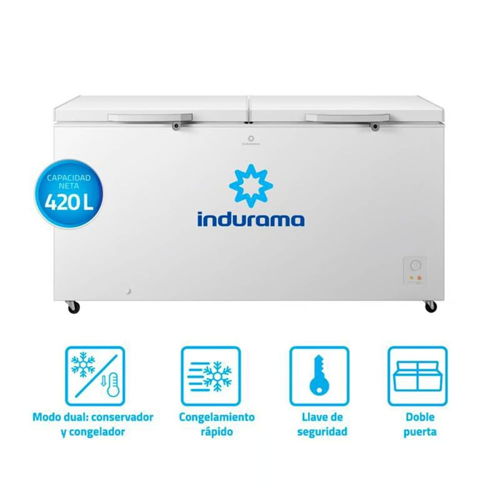 Congeladora Defrost INDURAMA CI-420BL 420Lts Blanco