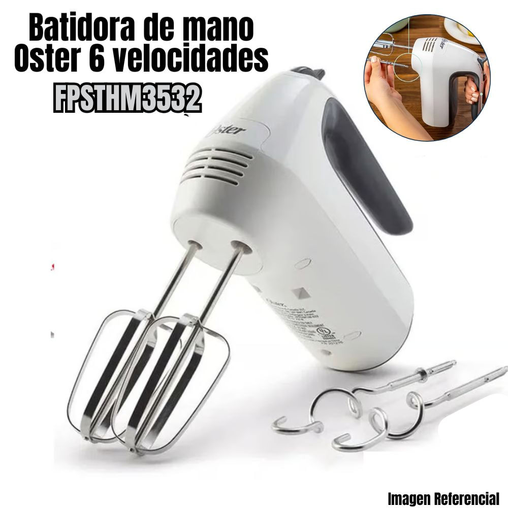 Batidora de Mano Oster con 6 velocidades + Función Turbo - FPSTHM3532