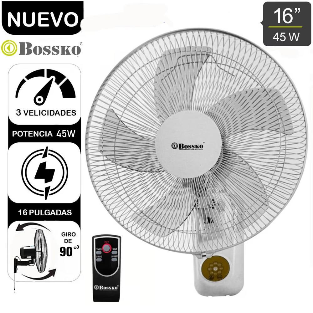 Ventilador de Pared Bossko Con Control Remoto BK-8450PD