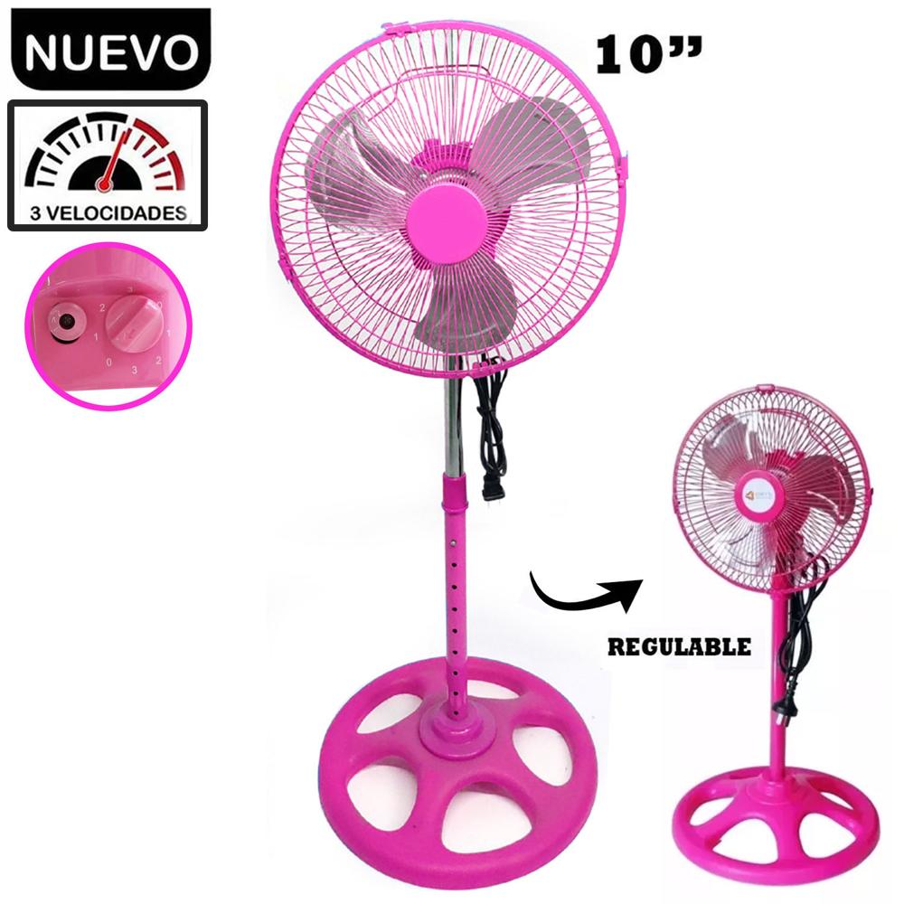 Ventilador Pedestal de 10"" Rosado 60 Watts