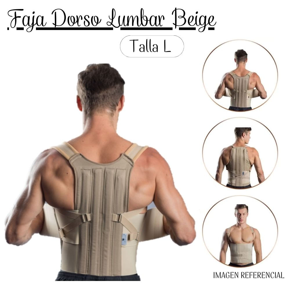 Faja Dorso Lumbar Talla L - Beige