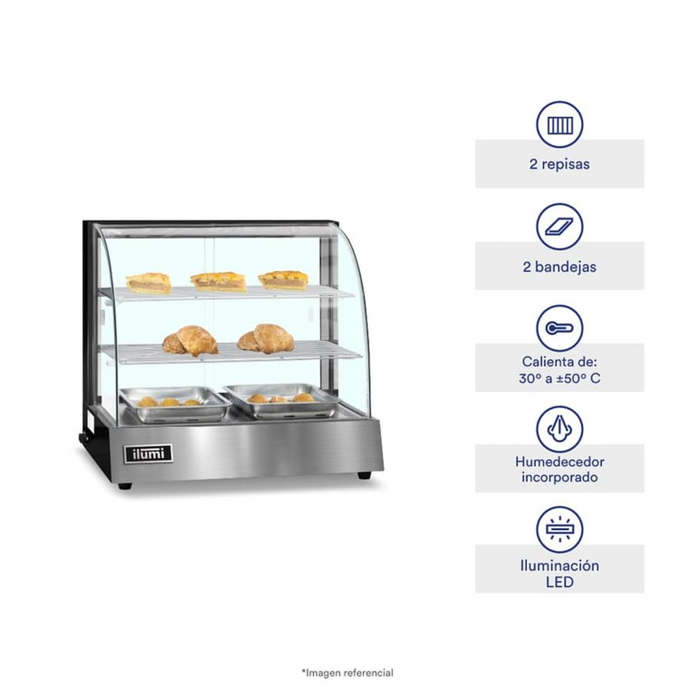 Vitrina Caliente Ilumi 2 Bandejas
