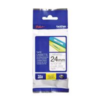 CINTA BROTHER TZE-151 1"" (24MM) NEGRO SOBRE TRANSPARENTE P/N: TZE151