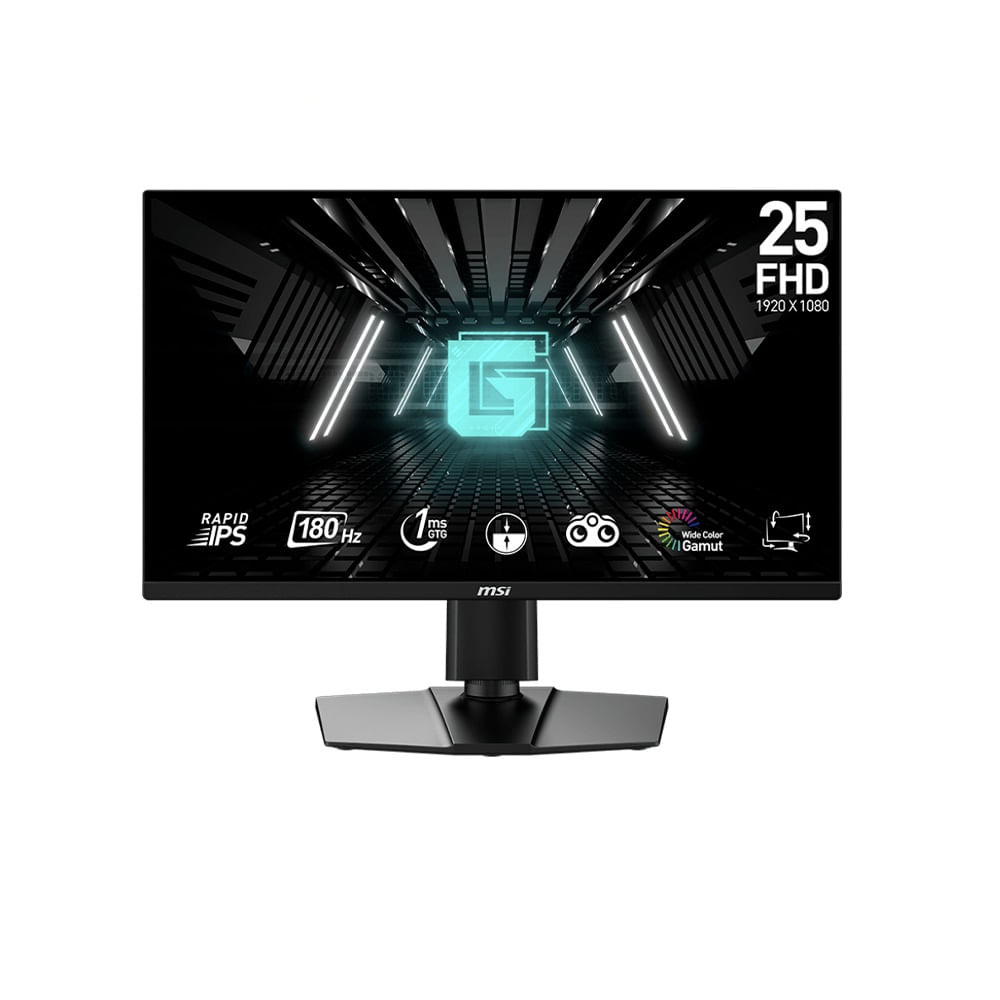 Monitor MSI G255PF E2 24.5 Pulg FHD Rapid IPS 180Hz HDMI DP Headphone