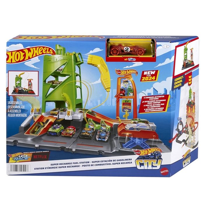 Pista Hot Wheels City Super Estacion Gasolinera Promart