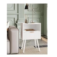Mesa Moderna Ranurada Sofi color Blanco 1 cajón TU MESITA